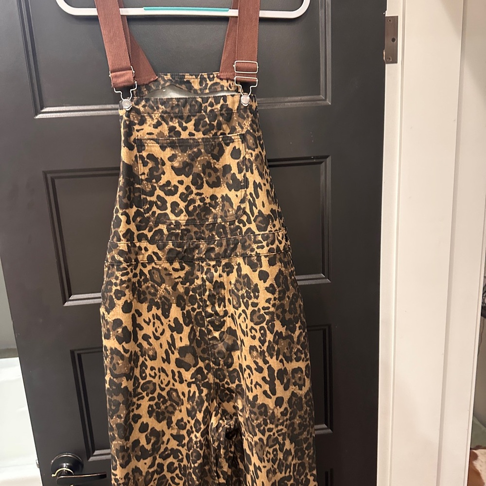 Leopard Print Overalls